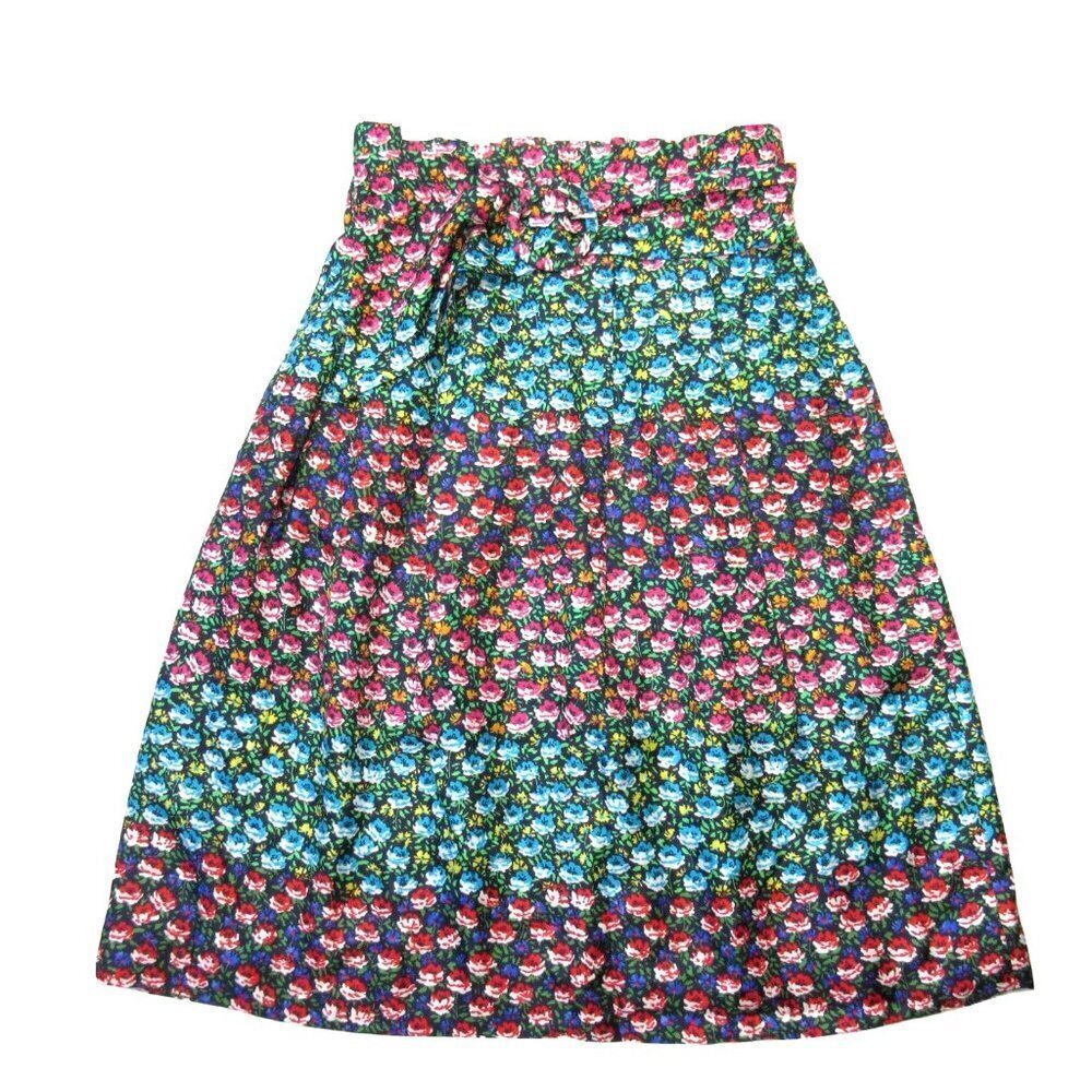 NWT J.Crew Collection Paper-bag Waist Skirt in Ratti Midnight Floral Silk S